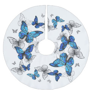 Blue Flying Butterflies Morpho Kerstboom Rok