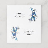 Blue Flying Butterflies Morpho Klantenkaartje (Buitenkant ongevouwen)