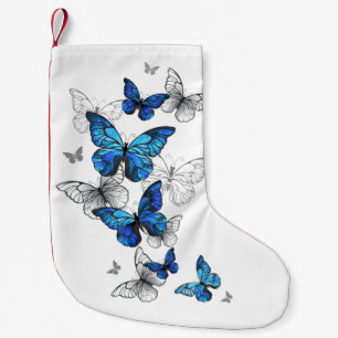 Blue Flying Butterflies Morpho Kleine Kerstsok
