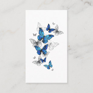 Blue Flying Butterflies Morpho Kortingskaartje