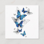 Blue Flying Butterflies Morpho Kortingskaartje (Voorkant)