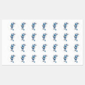 Blue Flying Butterflies Morpho Labels (Vel)