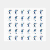 Blue Flying Butterflies Morpho Labels (Vel)