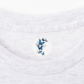 Blue Flying Butterflies Morpho Labels (Aangebracht)