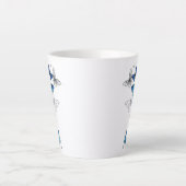 Blue Flying Butterflies Morpho Latte Mok (Voorkant)