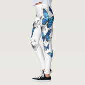Blue Flying Butterflies Morpho Leggings (Links)