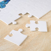 Blue Flying Butterflies Morpho Legpuzzel (Zijkant)
