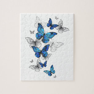 Blue Flying Butterflies Morpho Legpuzzel