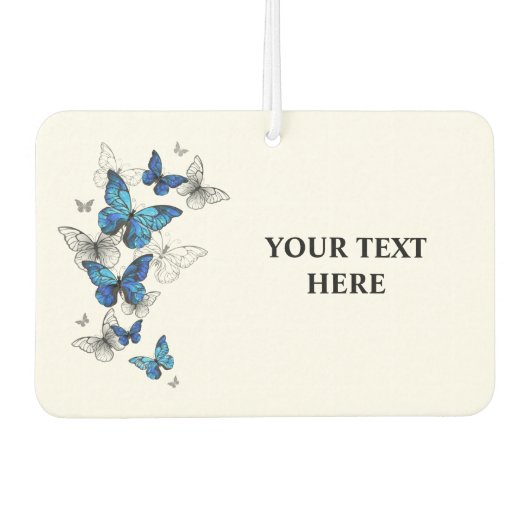 Blue Flying Butterflies Morpho Luchtverfrisser (Voorkant)