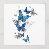 Blue Flying Butterflies Morpho Menu (Voorkant)