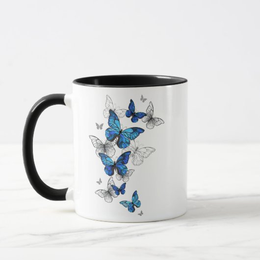 Blue Flying Butterflies Morpho Mok (Links)