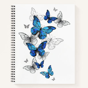 Blue Flying Butterflies Morpho Notitieboek