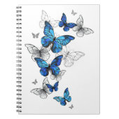 Blue Flying Butterflies Morpho Notitieboek (Voorkant)