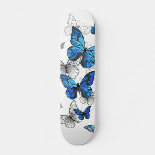 Blue Flying Butterflies Morpho Persoonlijk Skateboard