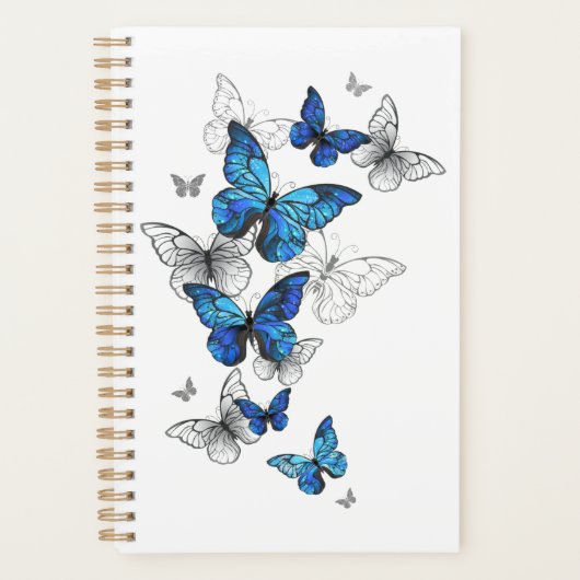 Blue Flying Butterflies Morpho Planner (Voorkant)