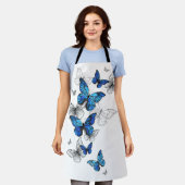 Blue Flying Butterflies Morpho Schort (Gedragen)