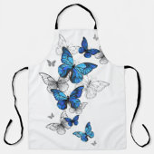 Blue Flying Butterflies Morpho Schort (Voorkant)