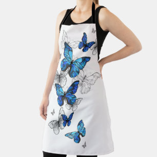 Blue Flying Butterflies Morpho Schort