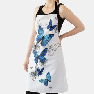 Blue Flying Butterflies Morpho Schort