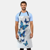 Blue Flying Butterflies Morpho Schort (Gedragen)