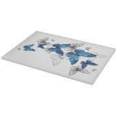 Blue Flying Butterflies Morpho Snijplank (Hoek)