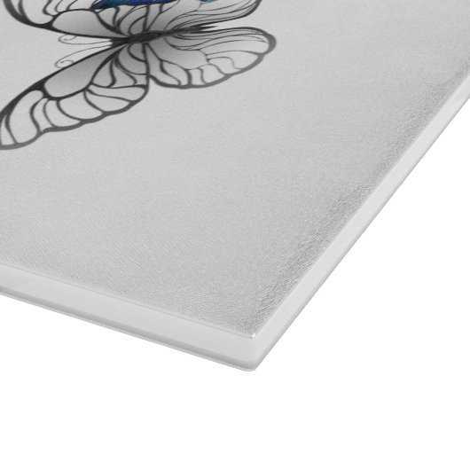 Blue Flying Butterflies Morpho Snijplank (Hoek)