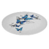 Blue Flying Butterflies Morpho Snijplank (Hoek)