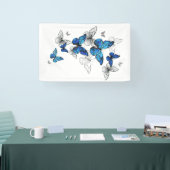 Blue Flying Butterflies Morpho Spandoek (Beurs)