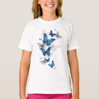 Blue Flying Butterflies Morpho
