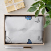 Blue Flying Butterflies Morpho Tissuepapier (Geschenk)