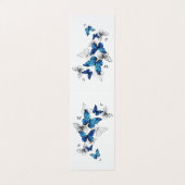 Blue Flying Butterflies Morpho Visitekaartje (Buitenkant ongevouwen)