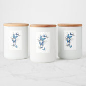 Blue Flying Butterflies Morpho Voedselcontainer Etiket (Flessen)