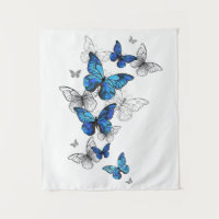 Blue Flying Butterflies Morpho