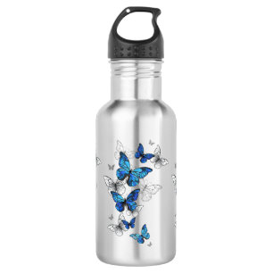 Blue Flying Butterflies Morpho Waterfles