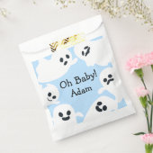 Blue Flying Ghost Halloween Baby shower Bedankzakje (Gezegeld)