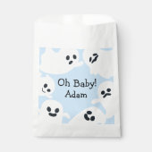 Blue Flying Ghost Halloween Baby shower Bedankzakje (Voorkant)