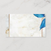 Blue Foliage Modern Wishing Well for Wedding Informatiekaartje (Achterkant)