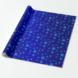 Blue Folie Snowflakes Christmas Wrapping Paper Cadeaupapier