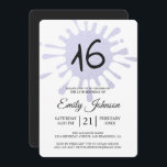 Blue Folie Splash Sweet 16 16th Birthday Party Kaart<br><div class="desc">Een moderne, zoete 16 verjaardagsfeestuitnodiging met een blauwe folie splash en het nummer 16 in de moderne typografie. Stuur deze chic blue en zwarte 16th verjaardagsfeestuitnodiging naar je familie en vrienden. Voeg gewoon je persoonlijke gegevens toe aan deze uitnodiging van de zestiende verjaardagsfeestdag. Neem contact met ons op via onze...</div>