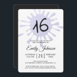 Blue Folie Splash Sweet 16 16th Birthday Party Kaart<br><div class="desc">Een moderne, zoete 16 verjaardagsfeestuitnodiging met een blauwe folie splash en het nummer 16 in de moderne typografie. Stuur deze chic blue en zwarte 16th verjaardagsfeestuitnodiging naar je familie en vrienden. Voeg gewoon je persoonlijke gegevens toe aan deze uitnodiging van de zestiende verjaardagsfeestdag. Neem contact met ons op via onze...</div>