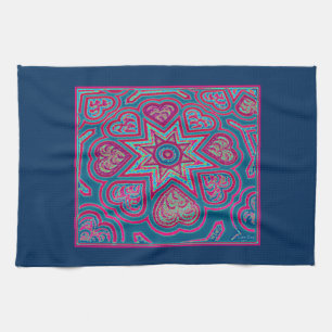 Blue Folk Art hoort keukenhanddoeken