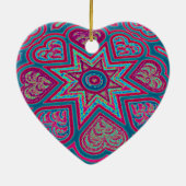 Blue Folk Art Ornament (Achterkant)