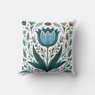 Blue Folk Tulip Sierkussen