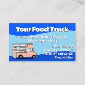 Blue Food Truck Visitekaartje (Voorkant)
