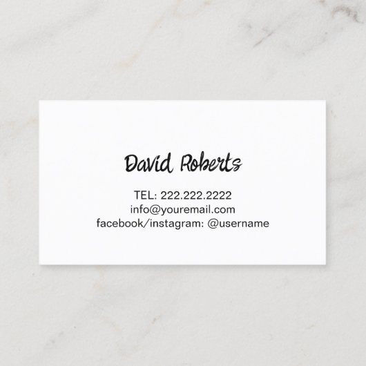 Blue Food Truck Visitekaartje (Achterkant)