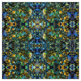 Blue Fools Gold Fabric Stof