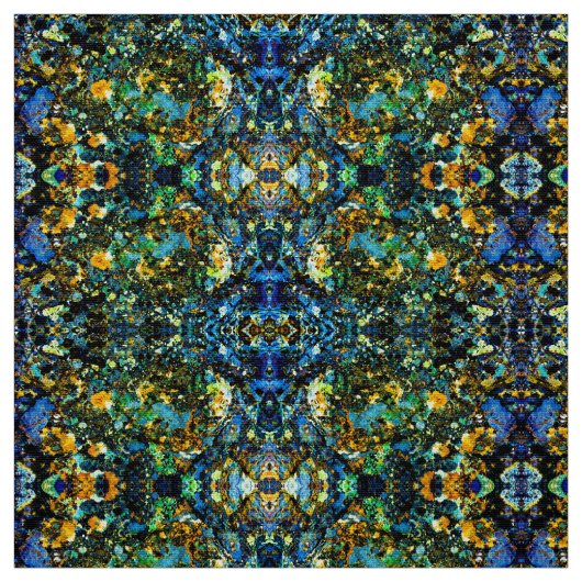 Blue Fools Gold Fabric Stof (Swatch)