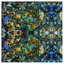 Blue Fools Gold Fabric Stof