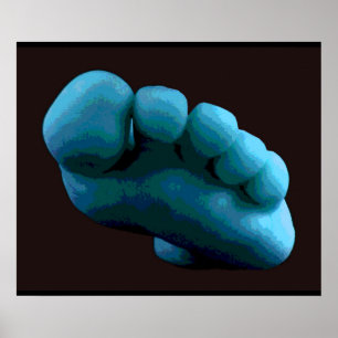 Blue Foot, 2005 Photoshop Art. Poster