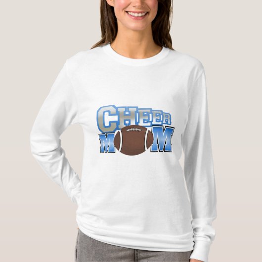 Blue Football Cheer Ma T-Shirt (Voorkant)